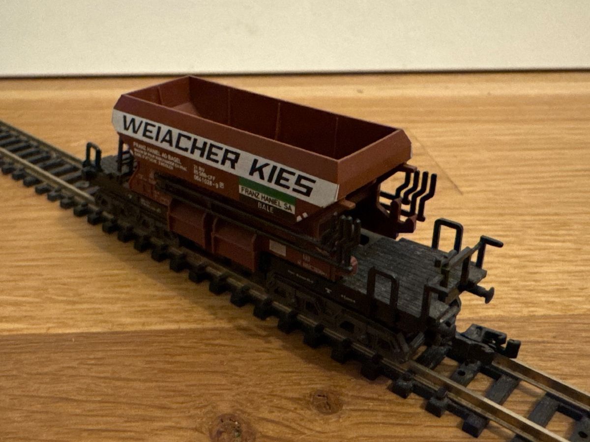 Trix Modelleisenbahnen: Minitrix 13294 Güterwagen "Weiacher Kies" – Neu (gemäss Beschreibung) aus Schlierbach von Look8 1