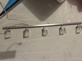 Hängelampe schou led leuchte 5er Edelstahl Glas silber