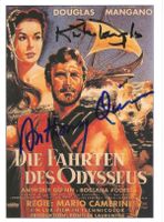 KIRK DOUGLAS / ANTHONY QUNN Autogramm auf "Cinema" Karte