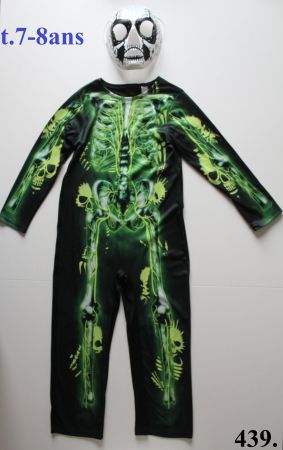Costume squelette / Skelett t. 7 - 8 ans