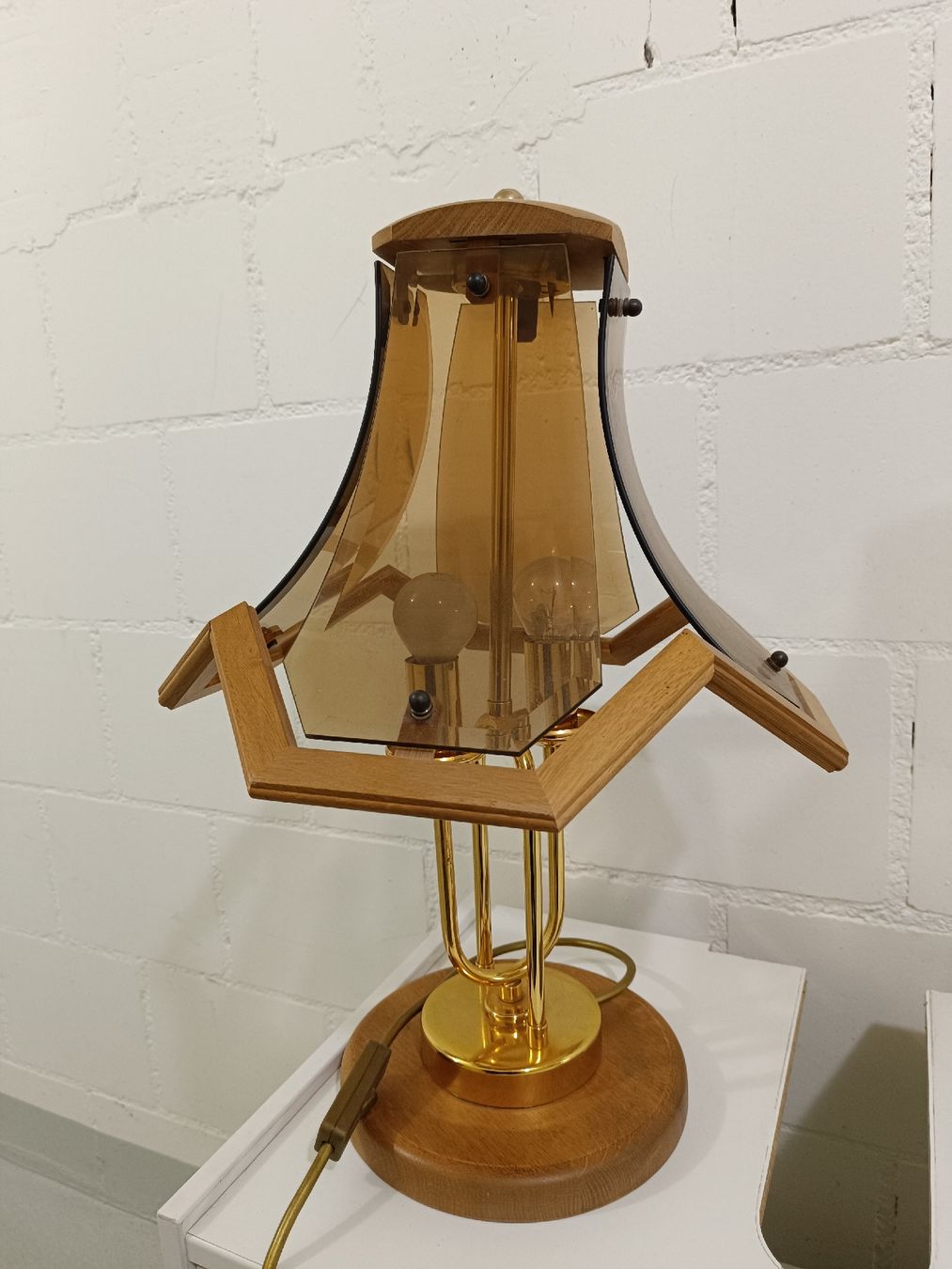 Lampen: Nachttischlampe, alt, Tischlampe, Glaslampe – Neu (gemäss Beschreibung) aus Villmergen von Rehe1989