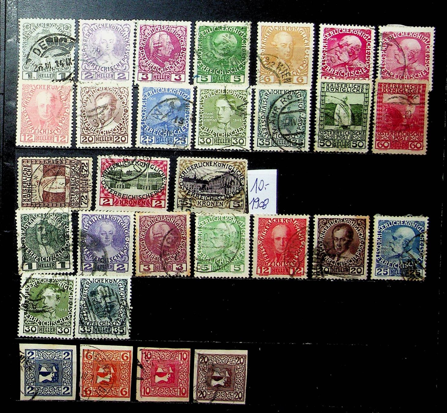 Tutti i francobolli: AUTRICHE TIMBRES OBLITÉRÉS 1908. /T427 – Nuovo (secondo la descrizione) da Estavayer-le-Lac venduto da nane85