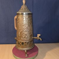 Antiker Samowar Engelgrube Ursula Sossdorf Bronze ca 33cm H