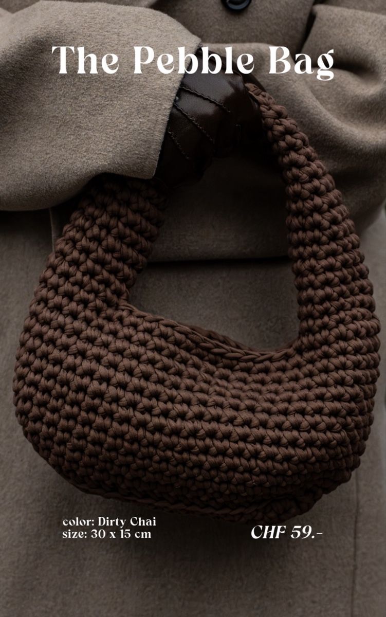 Borse da donna: Crochet bag dark brown  – Nuovo e nell'imballaggio originale da Zürich venduto da Linen218