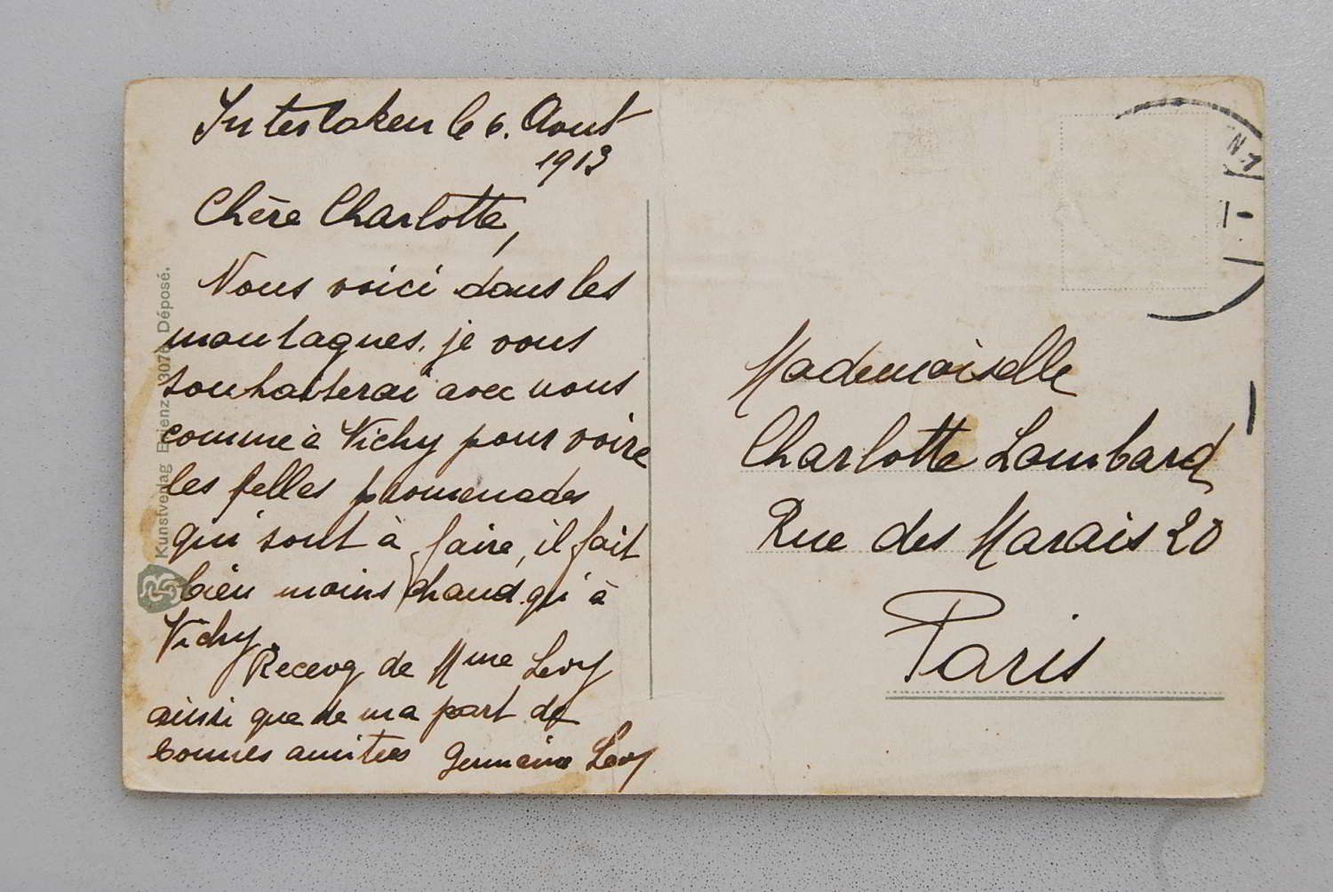 Cartoline postali: AK Schynige Platte 1913 – Usato da Rüfenacht BE venduto da Toro06 1