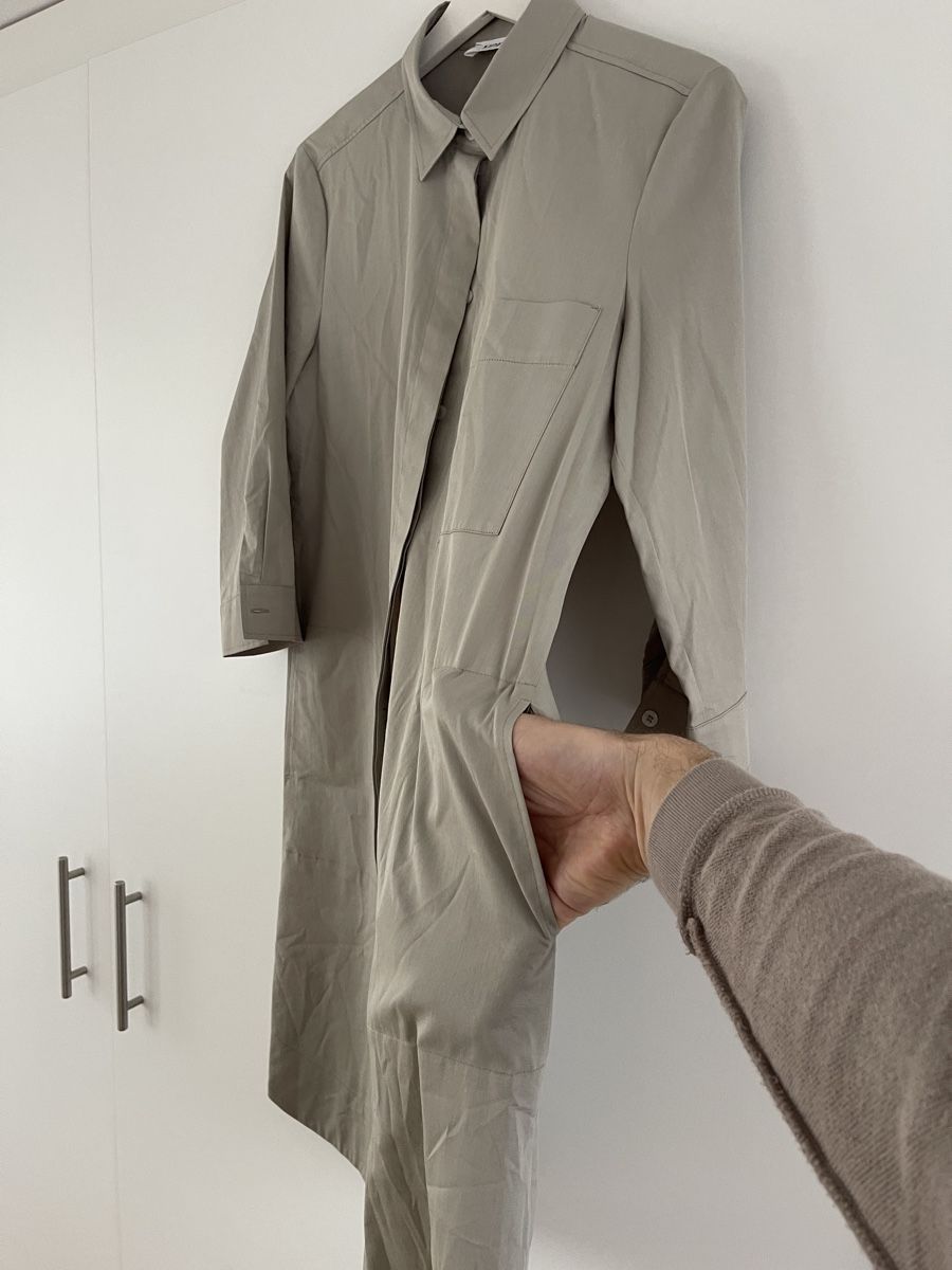 Kleider: YOU. Justwhite Hemdblusenkleid Gr. 38 grau – Gebraucht aus Stans von lion85 2