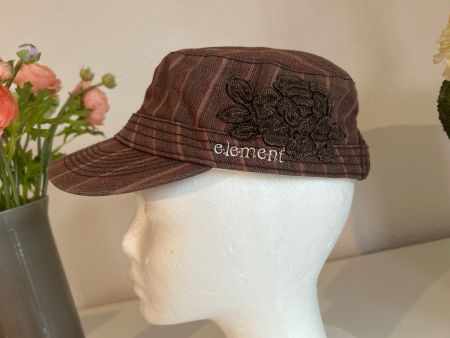 Element Military Cap braun gestreift mit Stickerei