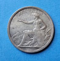 5 Franken 1874 Helvetia Münze Silber guter Zustand