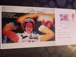 Dieter Thoma - handsignierte Karte mit Sonderstempel FDC