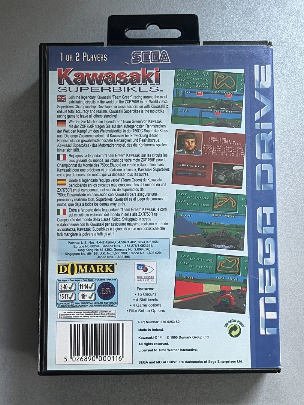 Sega Spiele: Kawasaki Superbikes - Sega Mega Drive – Gebraucht aus Rivera von poweradem05 1
