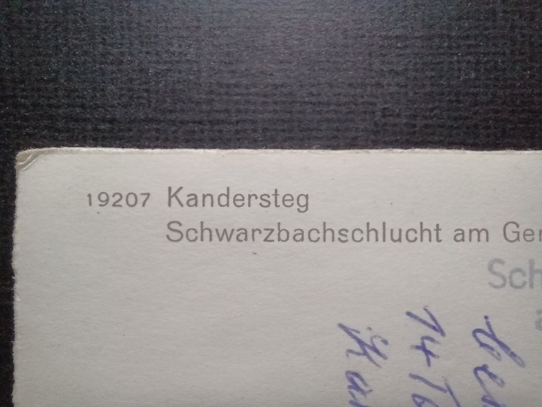 Cartoline postali: BE, Kandersteg, Schwarzbachschlucht, No.19207, – Usato da Aarau Rohr venduto da mgvw 2