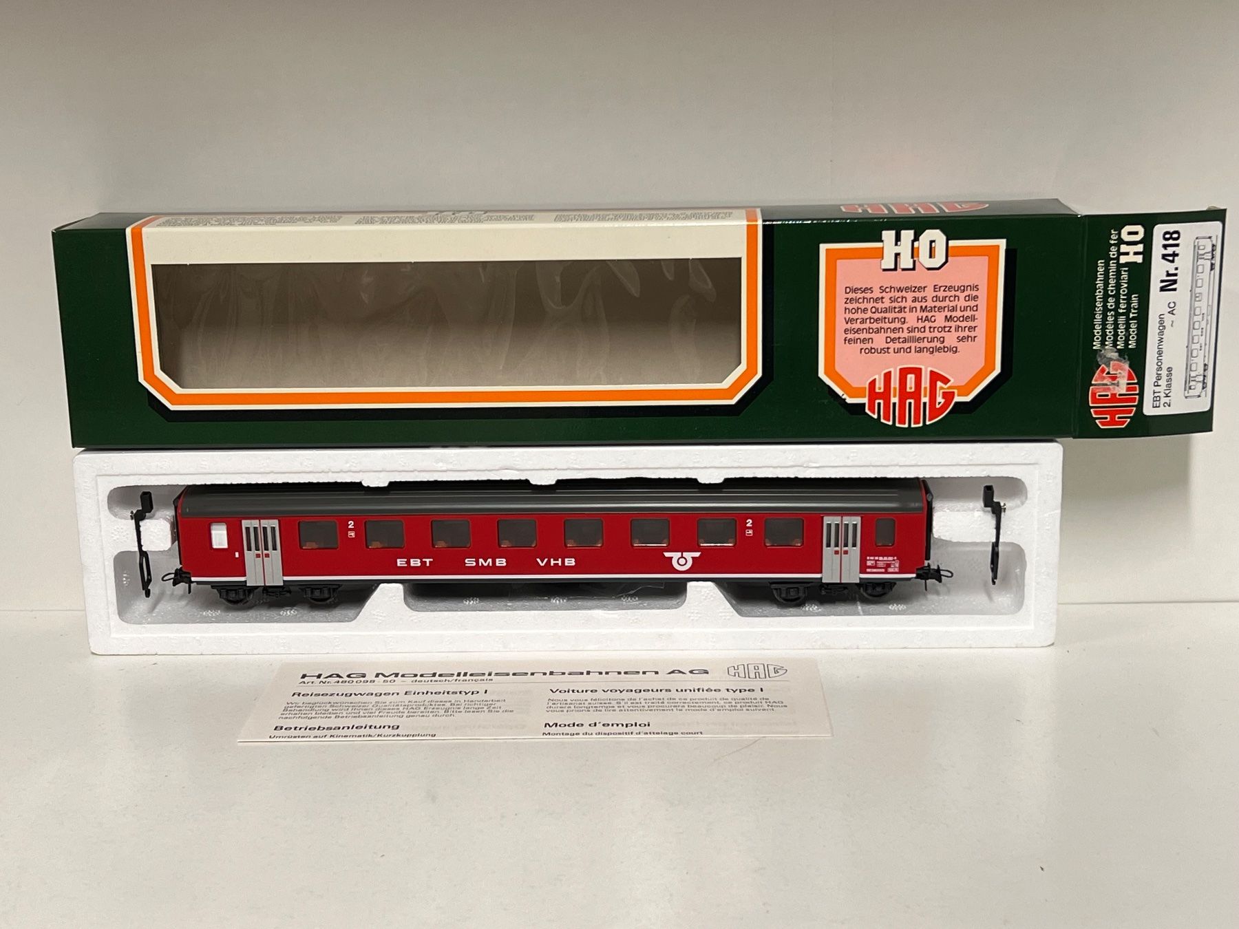 Hag Modelleisenbahnen: Hag Nr.418 EBT SMB VHB H0 AC – Neu (gemäss Beschreibung) aus Neuenhof von ludovicco