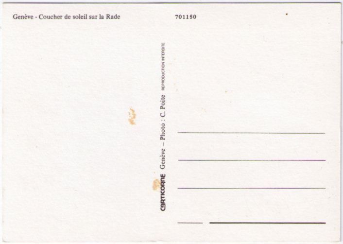 Cartoline postali: Genf / Genève - Jet d'eau – Usato da Binningen venduto da Mountainrider 1