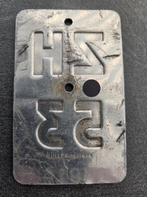 Sachs Insegne: Velonummer ZH 53 plaque Velo – Usato da Schenkon venduto da Uhu007 1