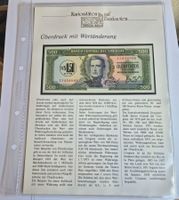 Kuriositäten auf Banknoten - Überdruck mit Wertänderung