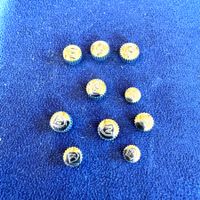 10x Vintage Nivada Signed Crowns Lot / Signierte Krone