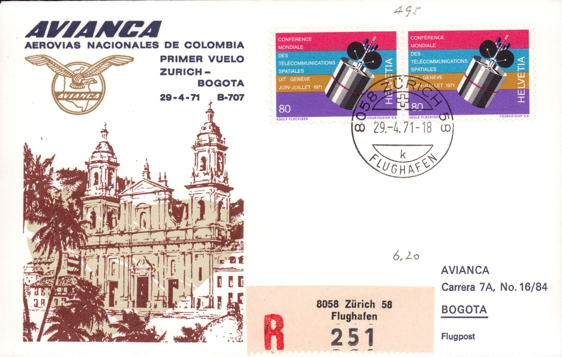 Tutti i francobolli: Briefe Erstflug Lot - Avianca - diverse Destinationen – Usato da Eggersriet venduto da glasshouse3egg 8