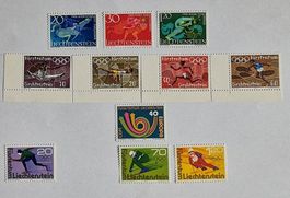 Liechtenstein Briefmarken, ungestempelt. 1972 - 1975
