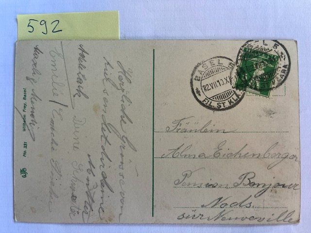 Cartoline postali: alte Ansichtskarte Basel Zentralbahnplatz, 1910 – Usato da Niederwil AG venduto da dahu75 1