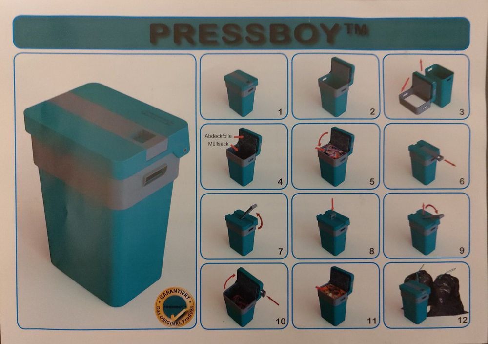 Pressboy - Müllpresse 35 L - Abfalleimer
