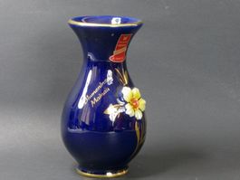 Porzellan Vase Blumeninsel Meinau Echtkobalt 20 karat Gold