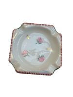 166 Vintage Aschenbecher/Schale mit Rosenmuster, 1984, Top!