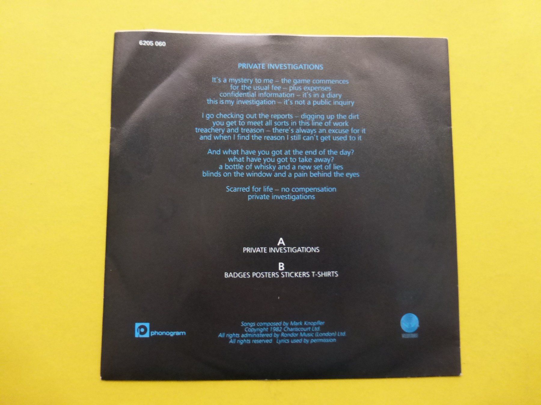 Dischi in vinile: Dire Straits – Private Investigations – Usato da Zürich venduto da Swiss57 1