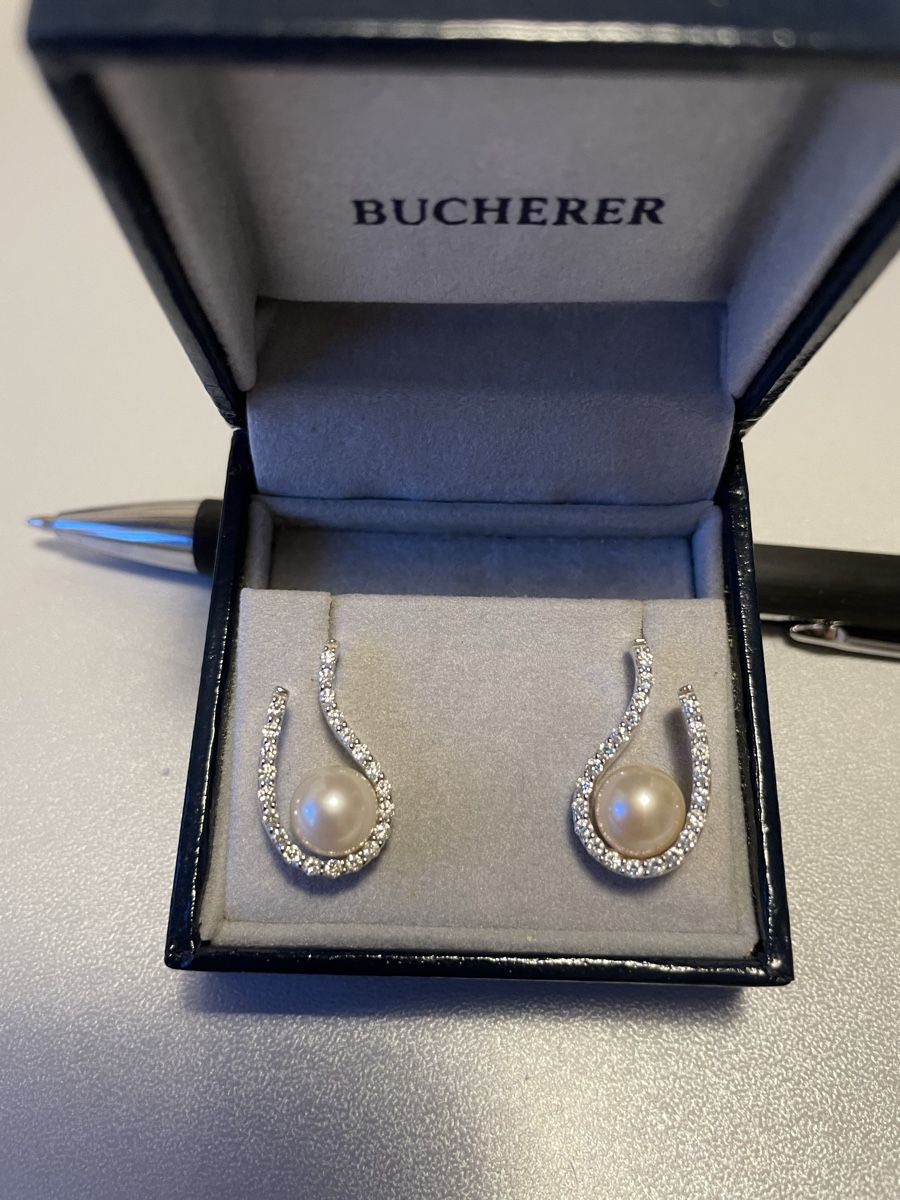 Bucherer Orecchini pendenti & Orecchini a lobo: Brillant Ohrstecker Weissgold 750 – Nuovo (secondo la descrizione) da Siebnen venduto da Starlauf 1
