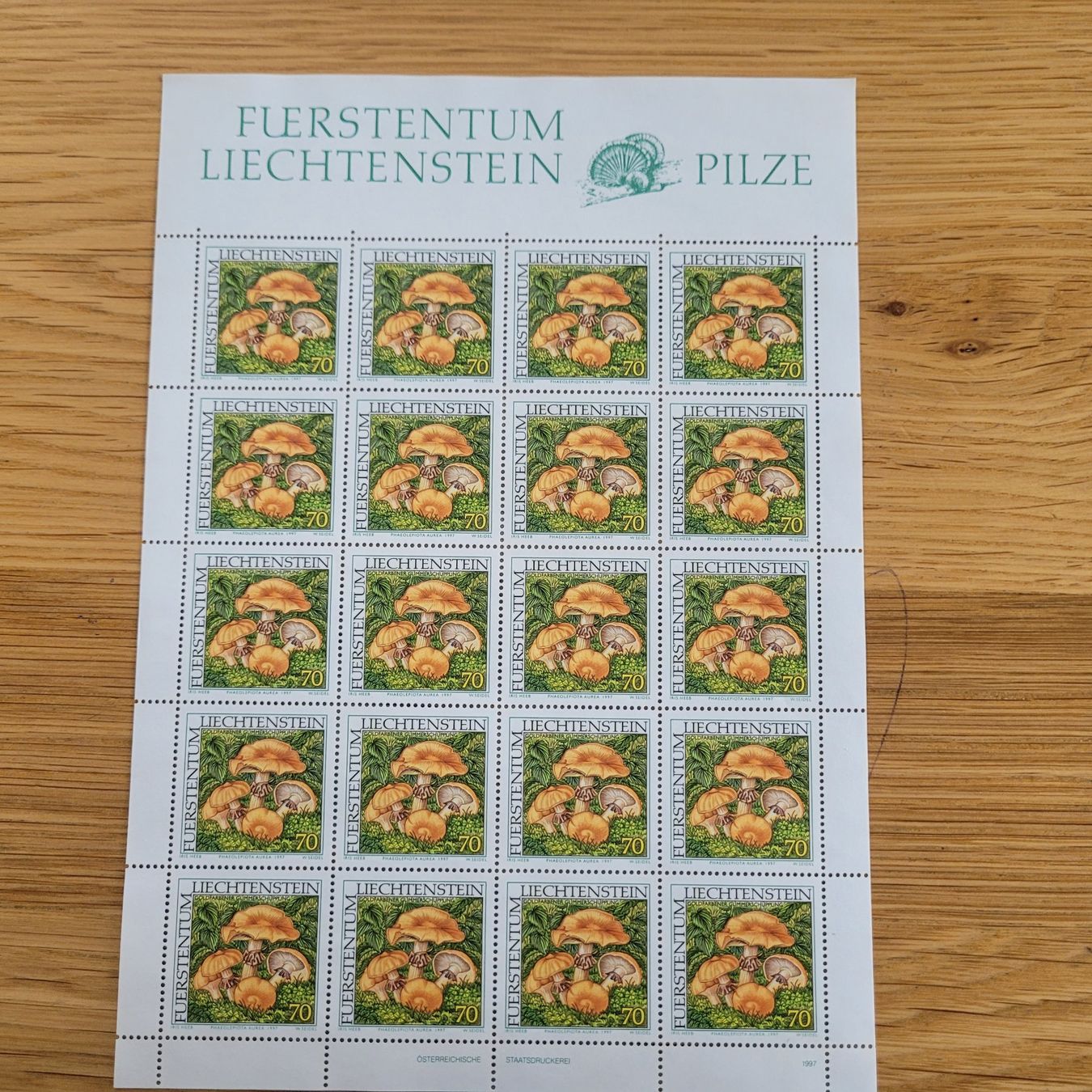 Tutti i francobolli: Kleinbogen Liechtenstein 1997 – Usato da Biel/Bienne venduto da Destockweb