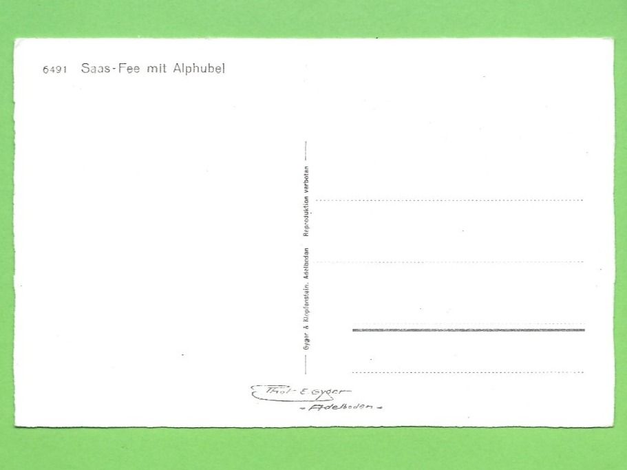 Cartoline postali: Saa-Fee mit Alphubel – Nuovo (secondo la descrizione) da Zürich venduto da t24_de 1