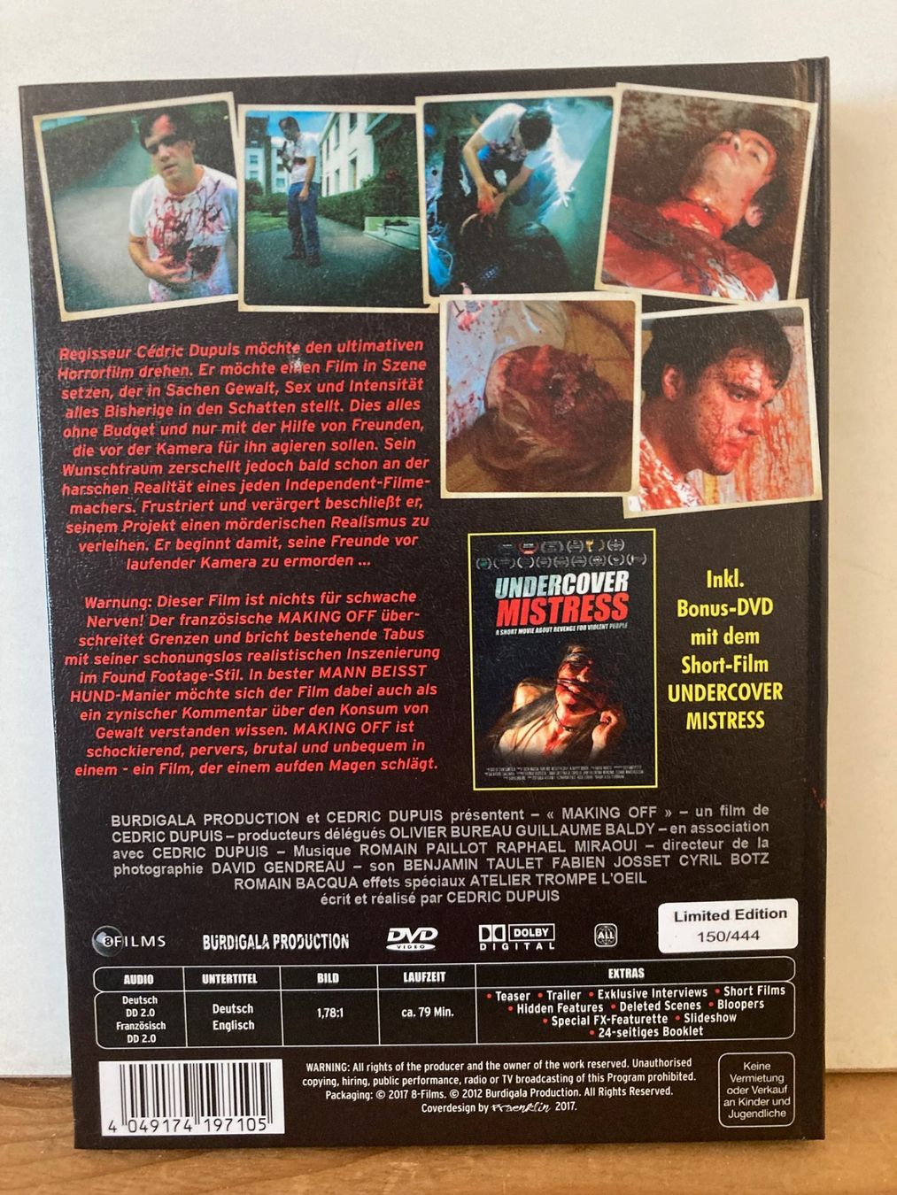 Tous les DVDs: Making Off - 2 Disc - Mediabook - Uncut - 8 Films – D'occasion à Wädenswil par noodelbraincrew 1