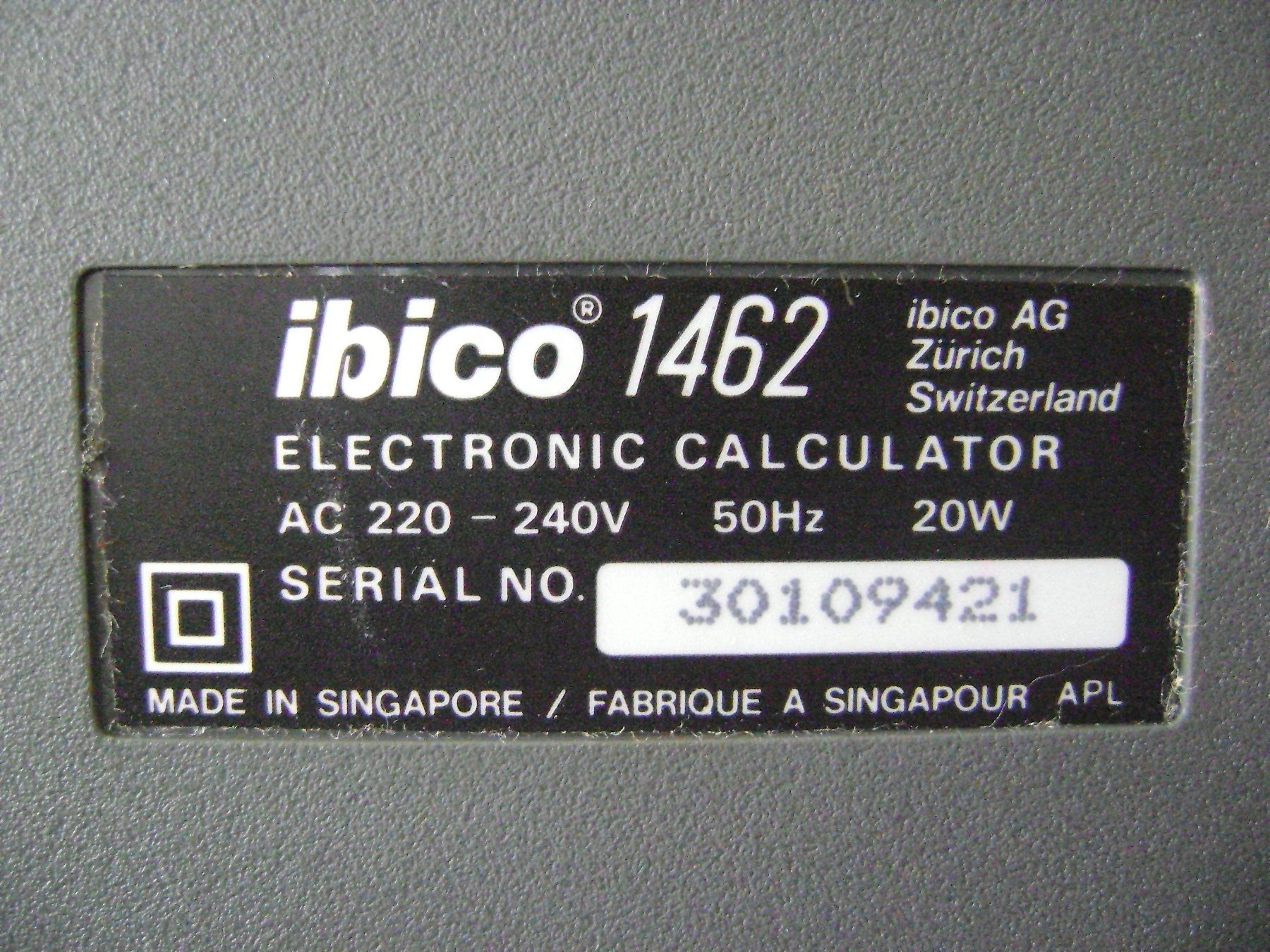 Ibico Calcolatrici tascabili: Tischrechner von Ibico, Modell 1462 – Usato da Wil SG venduto da Pascal_V 9