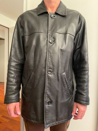 Veste en cuir noire CAMEL ACTIVE