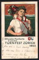 Zürich, Turnfest 1903, offizielle Postk