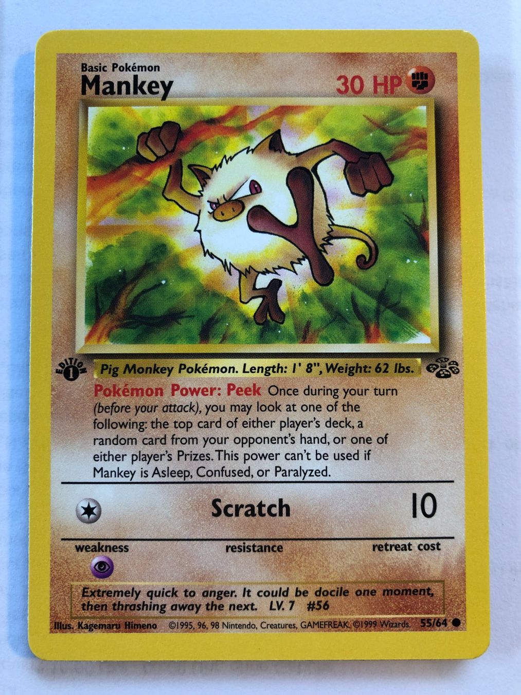 Cartes à collectionner: Mankey 1st Jungle - MINT - ab 1.- – D'occasion à Giubiasco par dan_pr8b