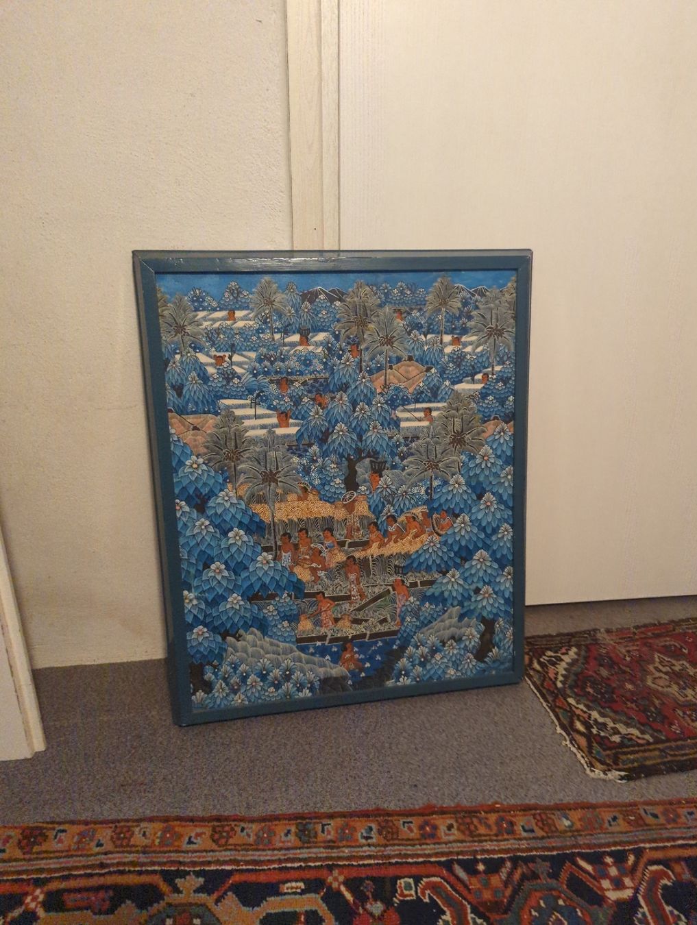 Dipinti: Bali Bild, Holzrahmen, ca. 72 x 88 cm! – Usato da Brugg AG venduto da beo1976