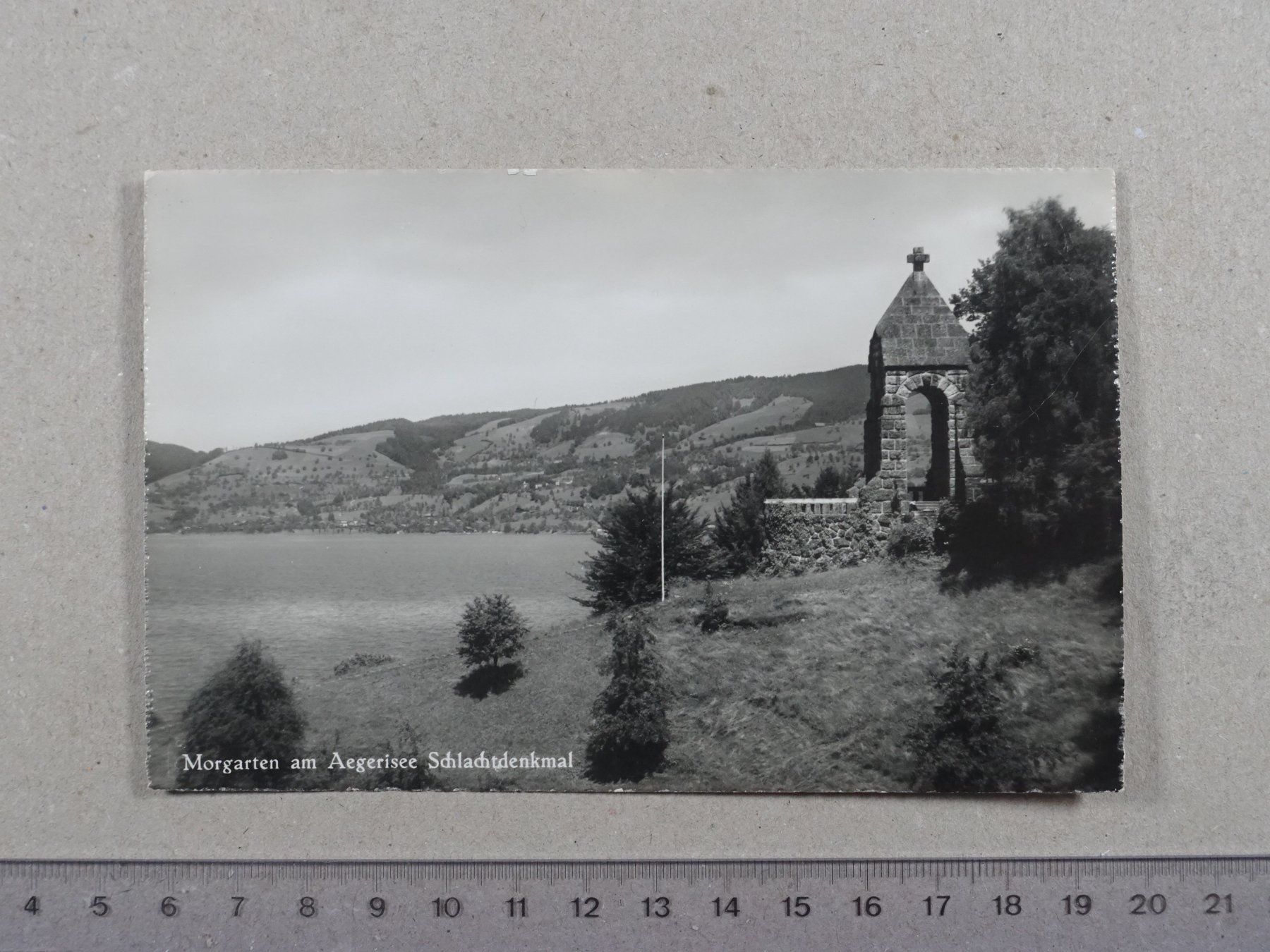 Cartoline postali: Morgarten, Aegerisee, Schlachtdenkmal – Usato da Lenzburg venduto da fh1