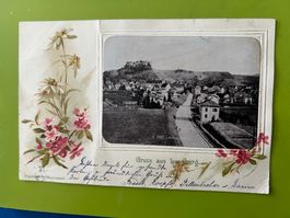 GRUSS AUS LENZBURG STEMPEL 1901