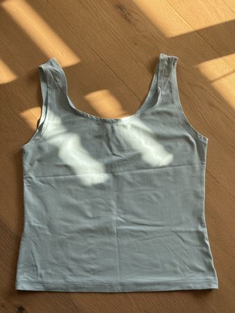 Clave Light Blue Sleeveless Top, Size 44 (more an M-L)