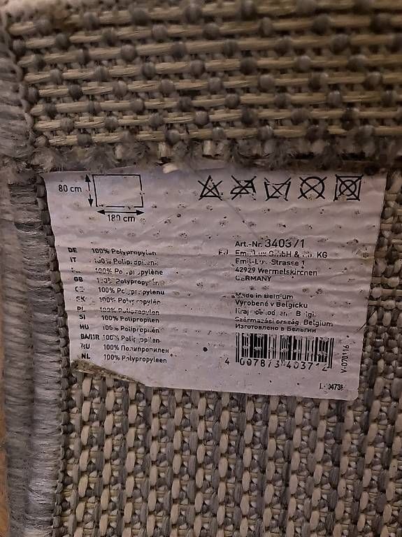 Teppiche: Grau gestreifter Teppich 80 x 180 cm – Gebraucht aus Zürich von neu_vp2g 3