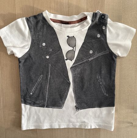 H&M T-Shirt Gr.80 mit Westenlook für kleine Rocker😎!