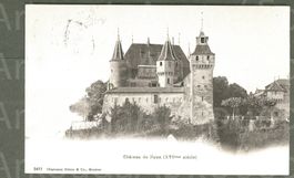 AK sw Nyon VD Le Château XVIème, © Charnaux GE ≈ 1913