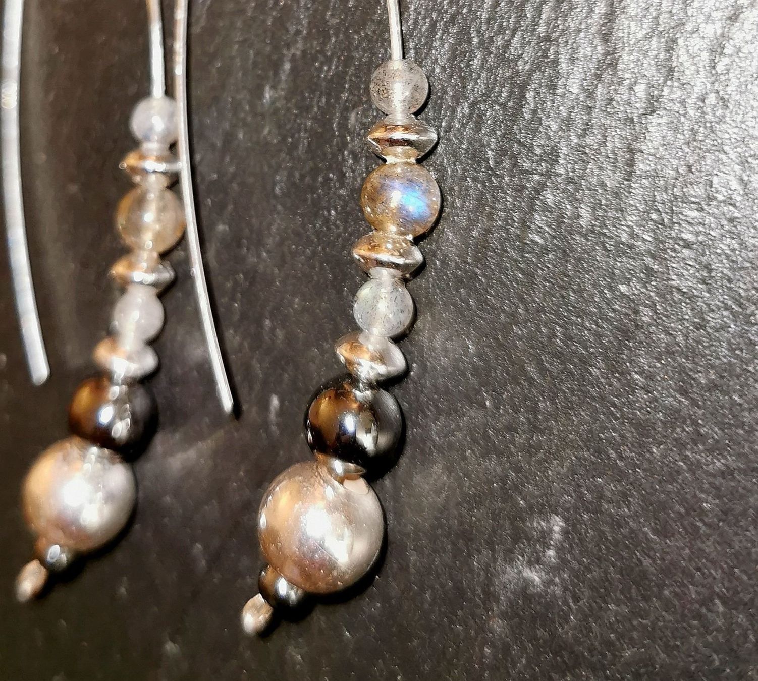 Ohrringe & -stecker: Boucles d'oreilles Ag 925 et Labradorite – Neu und originalverpackt aus Veyrier von Leilazizou 4
