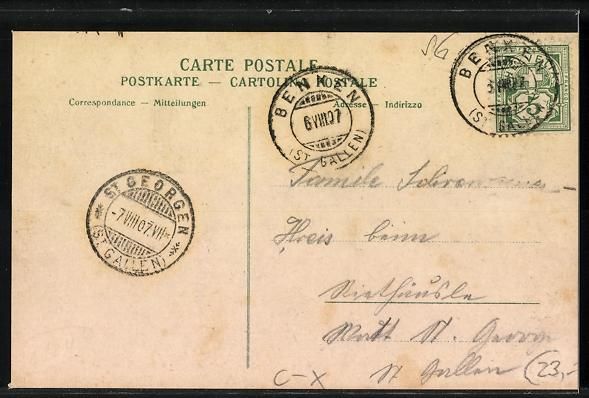Cartoline postali: Litho Benken /St.Gallen, Kapelle Maria B – Usato da Berlin venduto da bartko-reher 1
