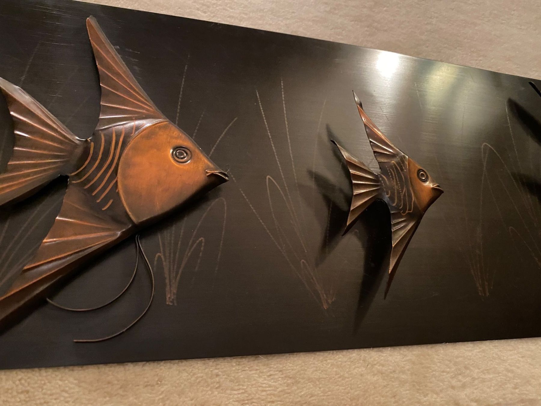 Foto & Immagini: Vintage Kupferbild mit 3D Fischen – Usato da Rorbas venduto da tun_m7fz
