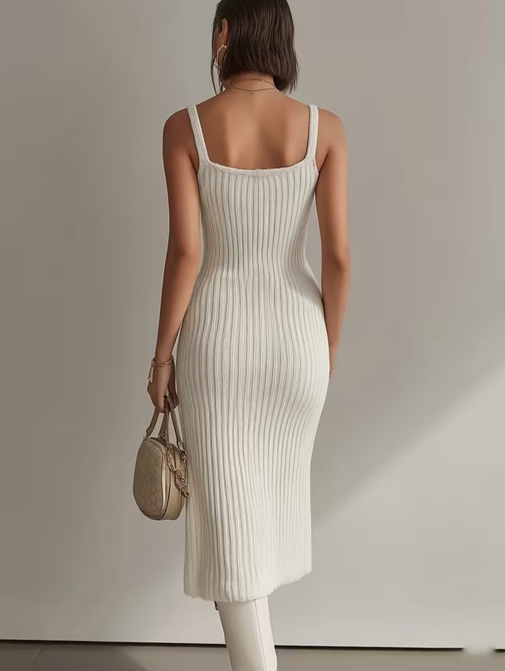 Vestiti: Elegantes Strick-Midikleid mit Knopfleiste – Nuovo e nell'imballaggio originale da Reinach BL venduto da Deinfashion 2