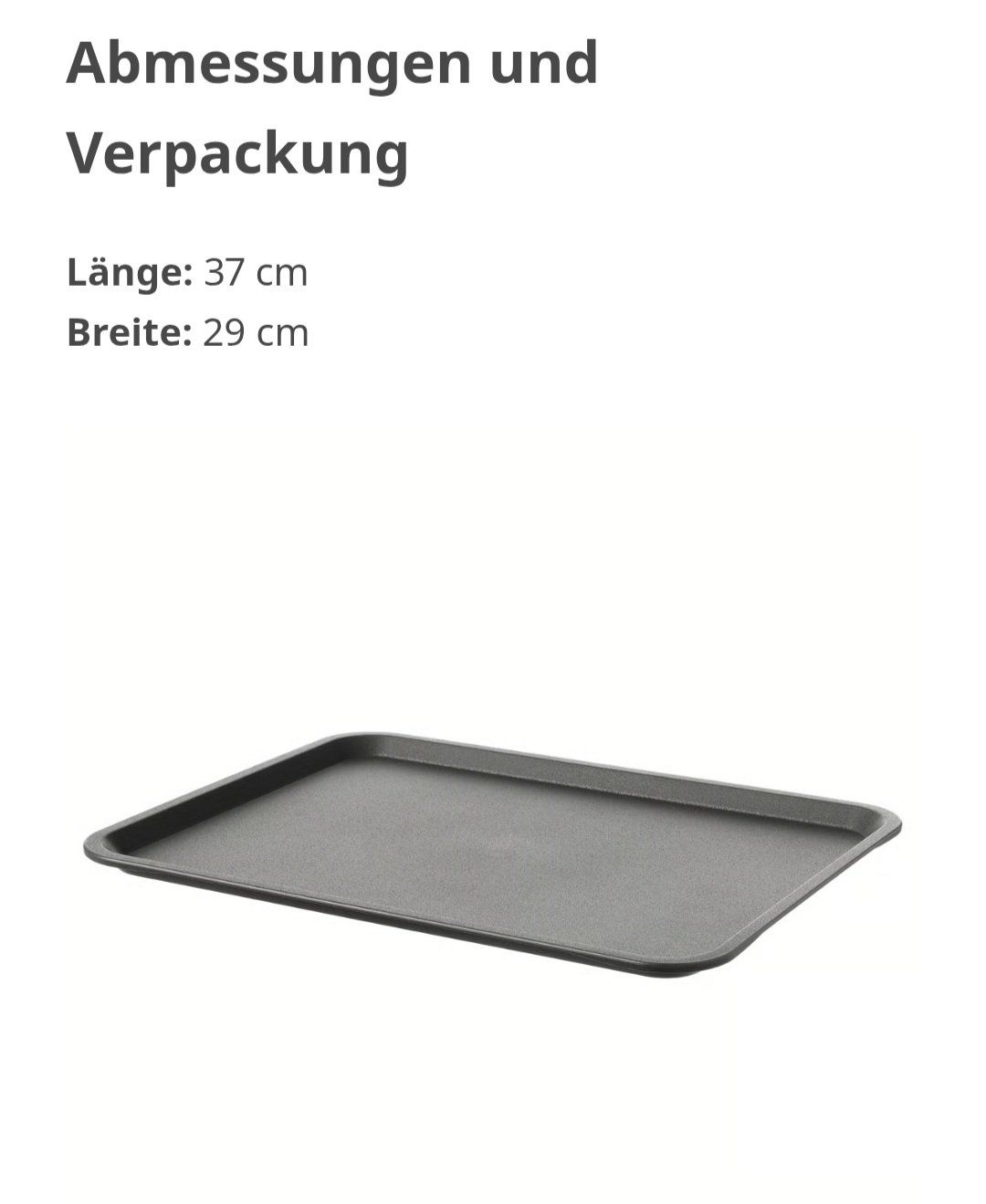 Ikea Piatti di portata: Serviertablett grau 37x29 cm guter Zustand – Usato da Domat Ems venduto da tchnesa