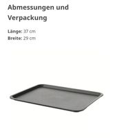 Serviertablett grau 37x29 cm guter Zustand