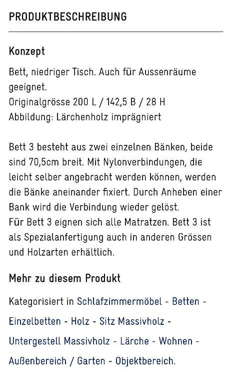 Letti: Design Holzbett – Usato da Zürich venduto da mic_l2s8 2