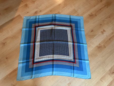 Swissair Edition Silk Scarf - Light Blue - Excellent!